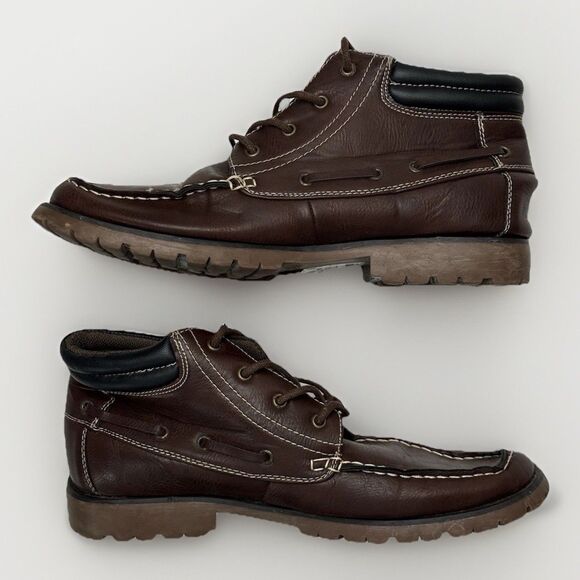 Size 9 - New Look Men’s Brown Moc Toe Ankle Boots main image 7